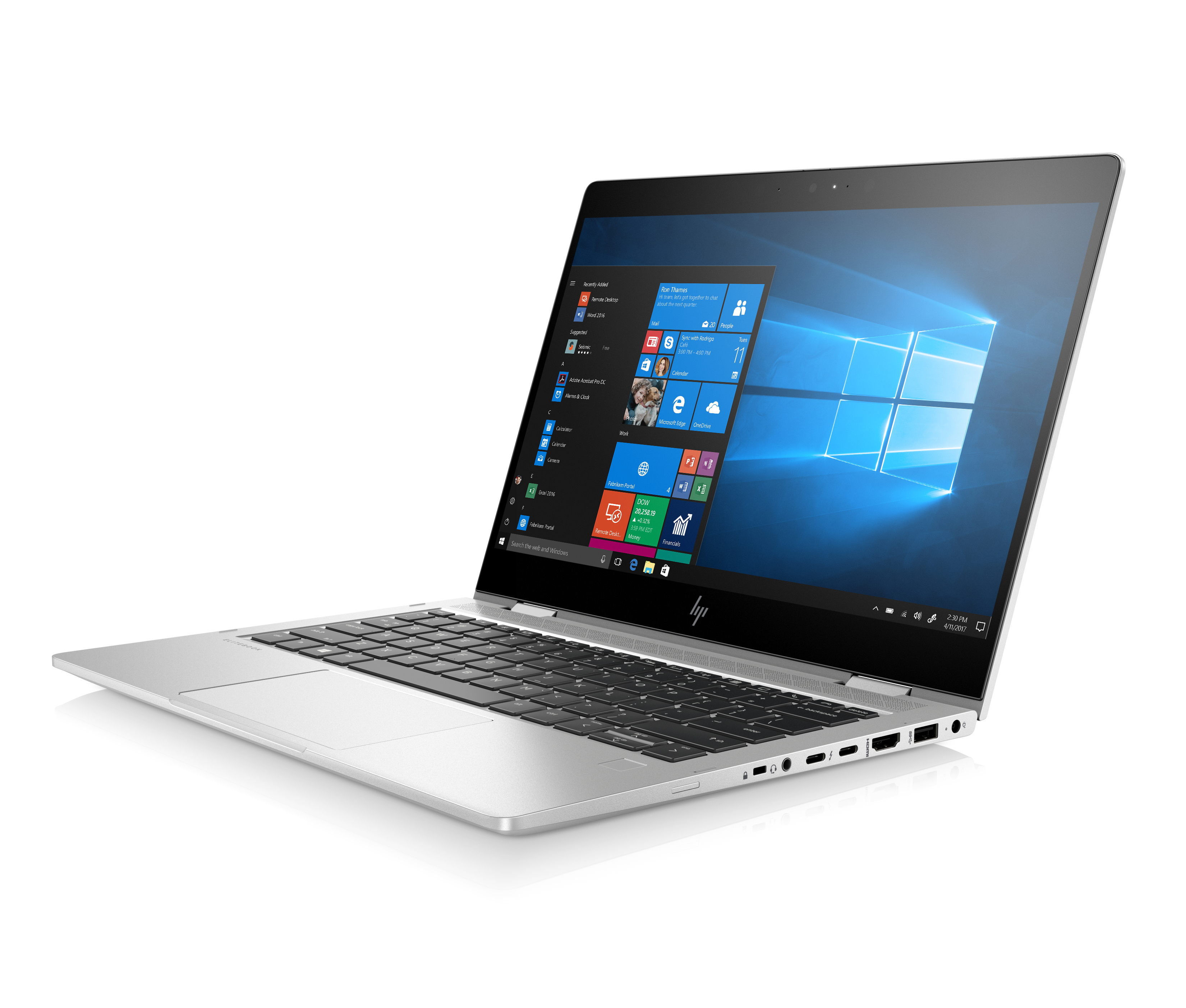 6XD34EA#ACB elitebook x360 830 g6 13.3"(1920x1080)/touch/intel core i5 8265u(1.6ghz)/16384mb/512ssdgb/nodvd/int:intel hd graphics 620/53whr/war 3y/1.35kg/silver/w10pro + 1000 nit sure view HP Santreyd  - Вид №1