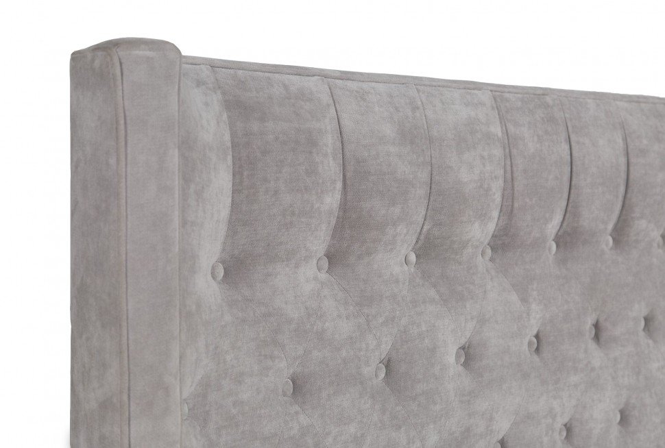 Кровать двуспальная 160х200 серая Nevada Grey ICON DESIGNE ДИЗАЙНЕРСКИЕ 177954 Серый  - Вид №1