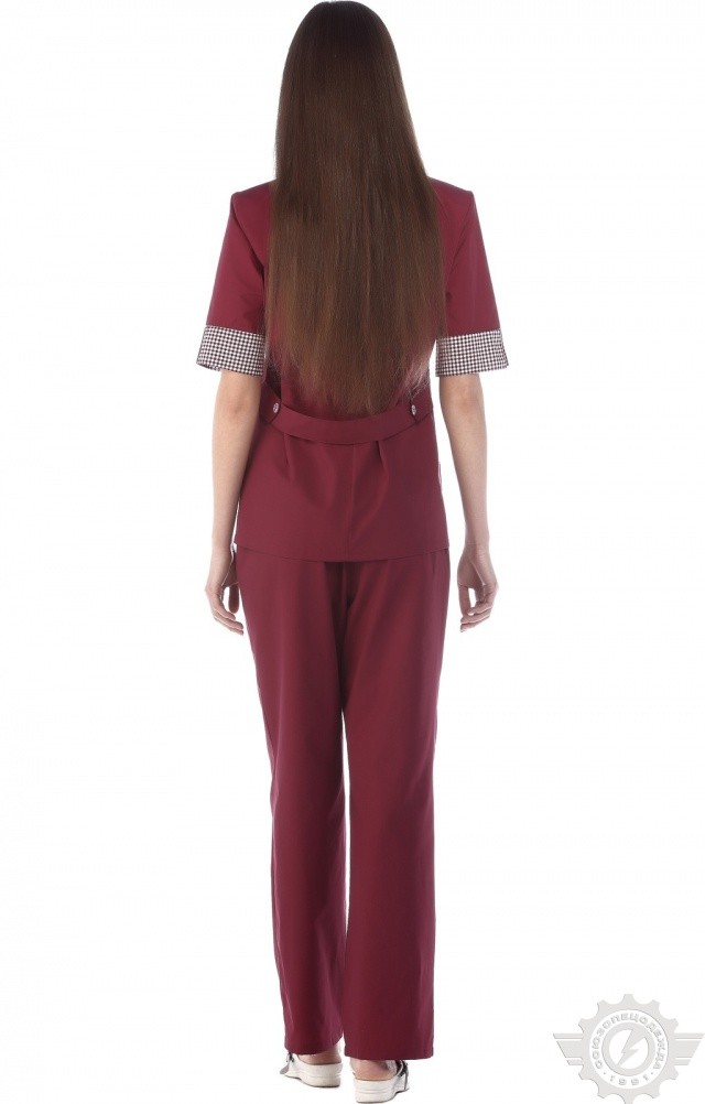 66098 Костюм "Грация" бордо  Одежда для обслуживающего персонала  размер 44 Спецодежда  - Вид №6