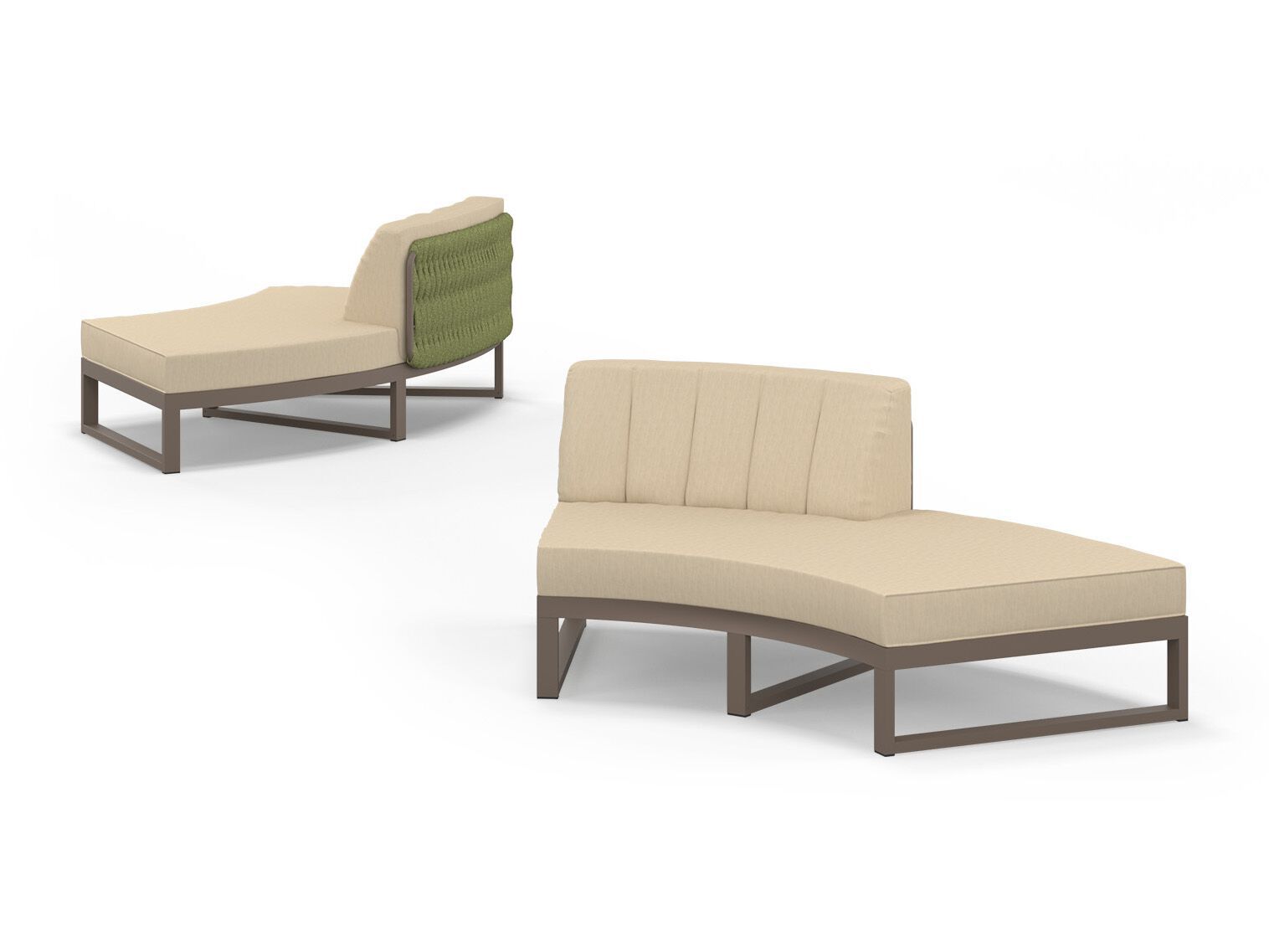 Тканевый изогнутый модульный садовый диван MAMAGREEN Munia ARCH-00038936 - Вид №6