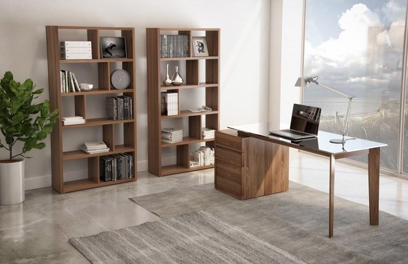 Huppé Открытый книжный шкаф из ореха Swan 4004/5-qs - 4004pqs HUPPE - Вид №6