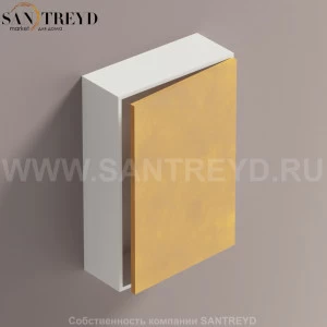 LIFT Модульный шкаф 60 см с правой дверью на доводчиках. Модули могут располагаться горизонтально и вертикально. Отделка: белая краска и натуральная кожа. AMOB051NALZDX