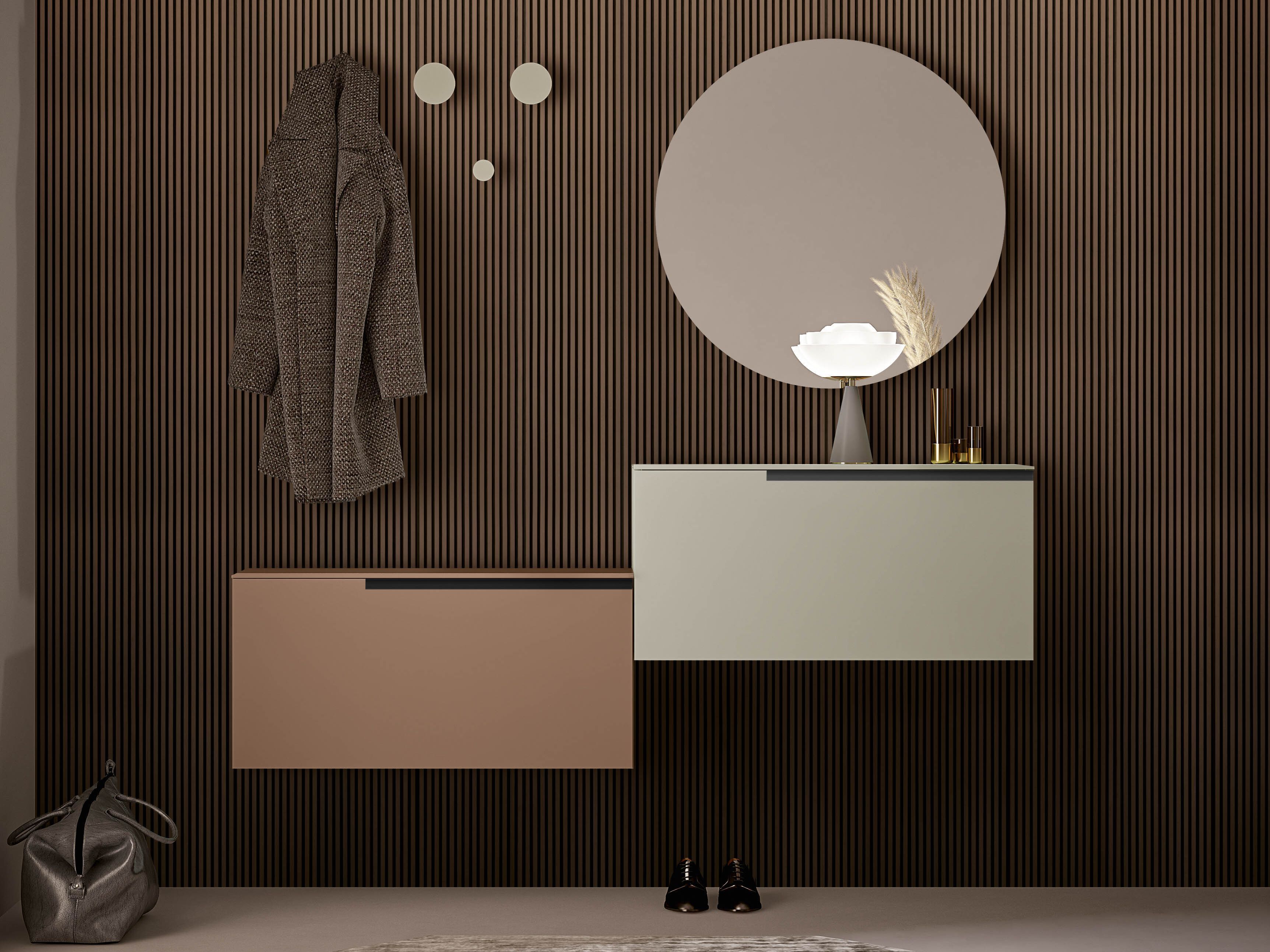 Деревянный подвесной шкаф для обуви Birex GOLA UP COMP.2 ARCH-00003058