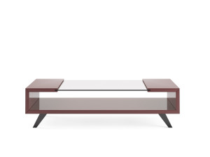 Деревянный журнальный столик для гостиной с журнальной стойкой