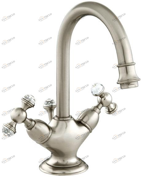 Bronces Mestre Смеситель для умывальника на одно отверстие с кристаллами swarovski® Retro sun-id-1429728