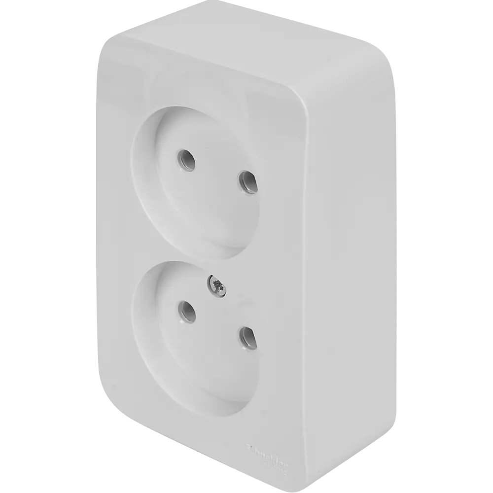 Розетка двойная накладная Schneider Electric Blanca без заземления цвет белый 86720949 STLM-2192232 SYSTEME ELECTRIC - Вид №1