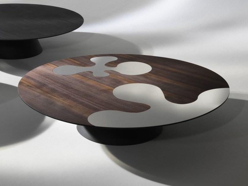 ALBEDO Низкий круглый журнальный столик из стали и дерева sun-id-1423111 - Вид №4