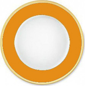 69666 Haviland Тарелка подстановочная 31см "Китайский лак, золотой кант" (мандарин) Фарфор, Керамика
