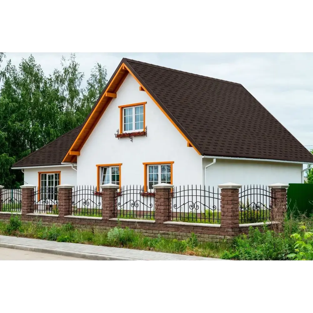 Черепица гибкая Mida Квадро коричневый 2 м² ТЕХНОНИКОЛЬ STLM-2005307 - Вид №4