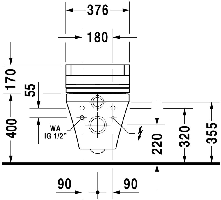 253759 Подвесной унитаз настенный Белый Duravit Durastyle Германия - Вид №11