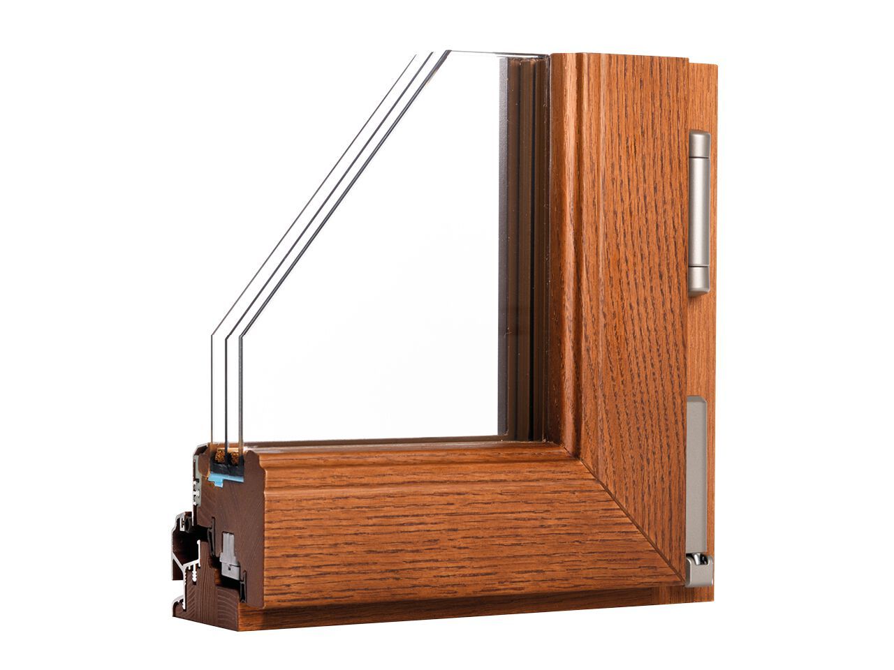 Энергосберегающее алюминиевое деревянное окно Sciuker Frames STRATEK ARCH-00136987 - Вид №1