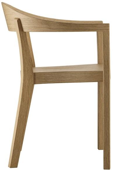 horgenglarus Штабелируемый стул из массива дерева с подлокотниками  3-350a  - Вид №2