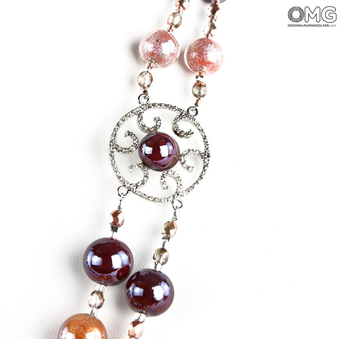 4452 ORIGINALMURANOGLASS Колье Марс - Коллекция Antica Murrina - муранское стекло OMG 54 см  - Вид №1