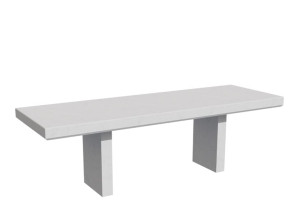 Бетонный прямоугольный стол для общественных мест