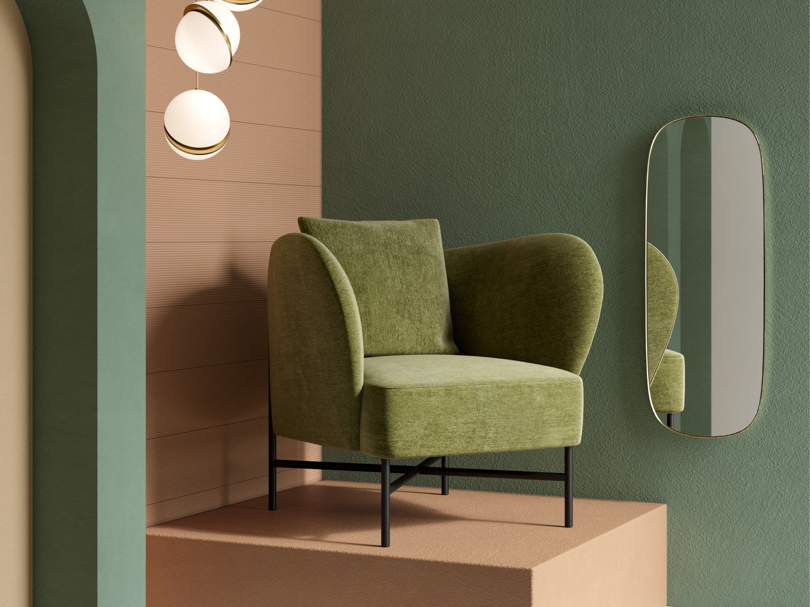 Тканевое кресло с подлокотниками Innova Imbottiti цирк ARCH-00015161 - Вид №2