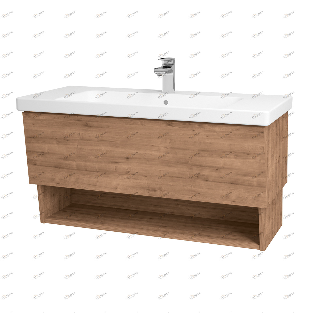 Тумба INVENCE, 100 см, подвесная, 1 ящик, push-to-open, арлингтон DREJA 137908