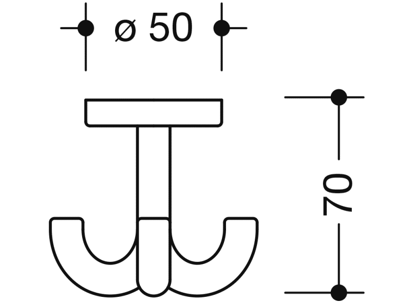 477.90D050 Тройной крючок Active+ HEWI System 111 | Polyamid  - Вид №1