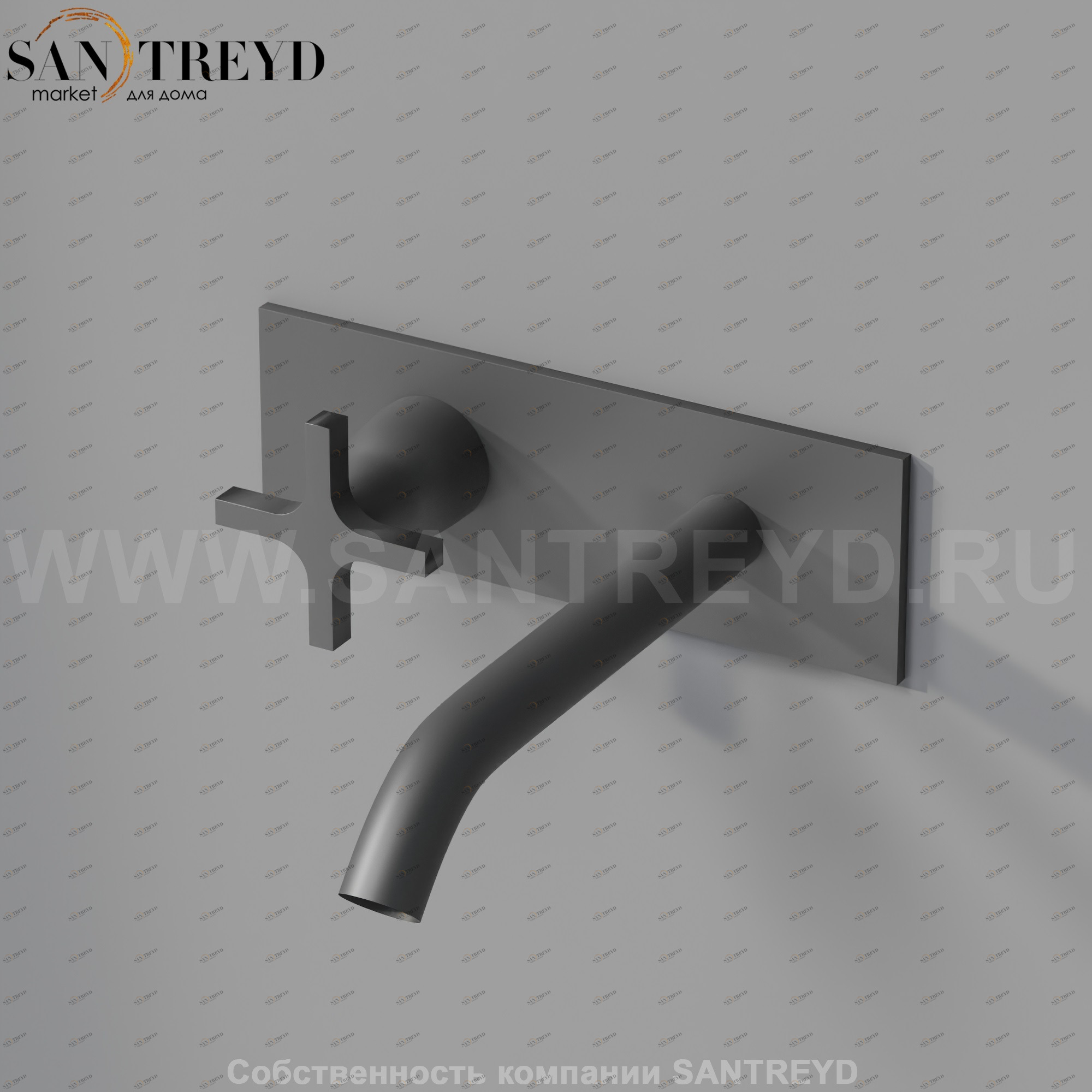 Встроенный смеситель AMEM334E MEMORY для раковины черный матовый Agape