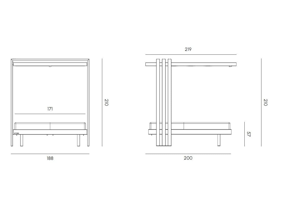 Алюминиевая Садовая кровать с порошковым покрытием MY YOUR SOLETTO ARCH-00117368 - Вид №2
