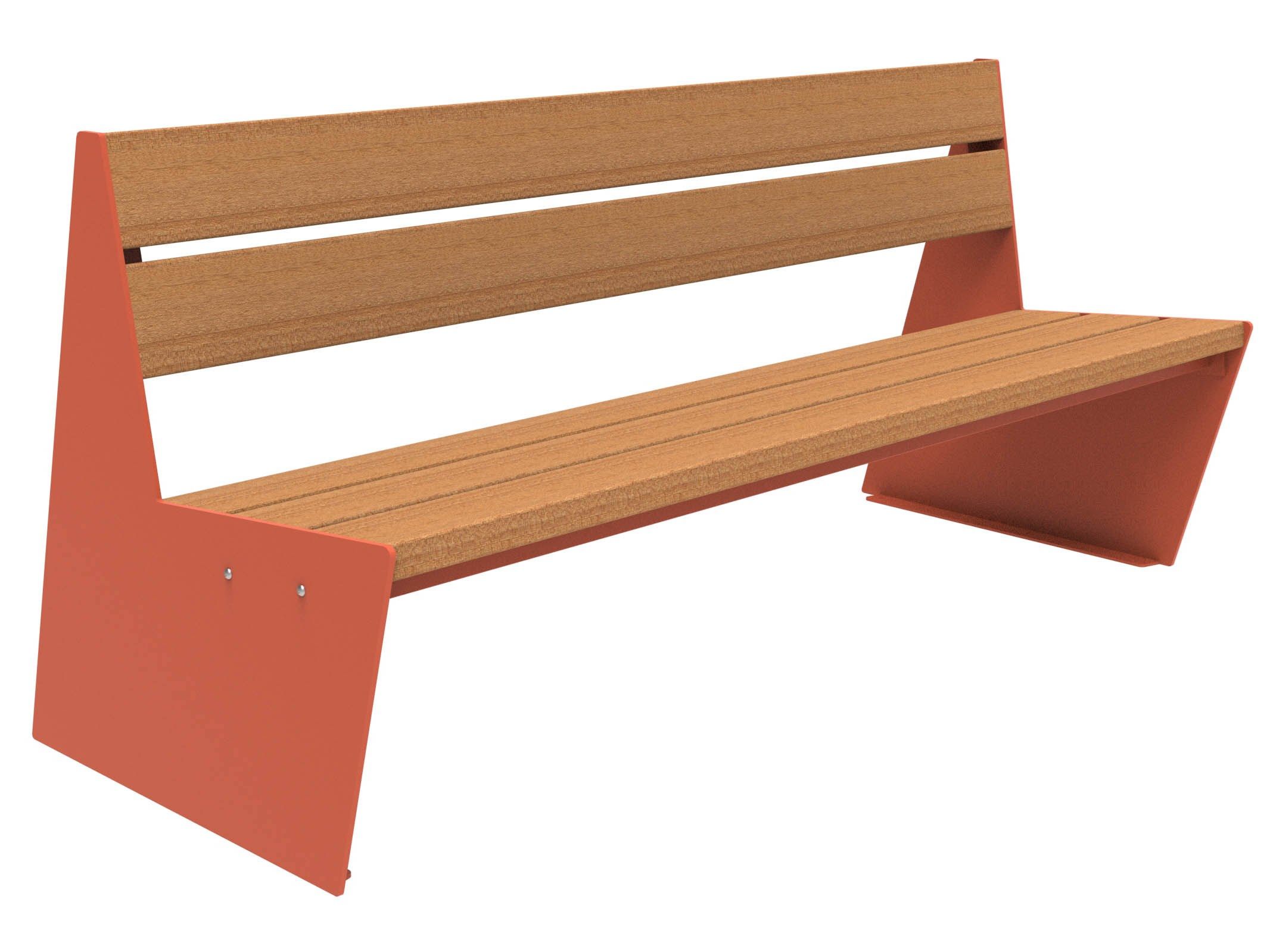 Скамья из окуме со спинкой Lazzari Sharp ARCH-00087617 - Вид №27