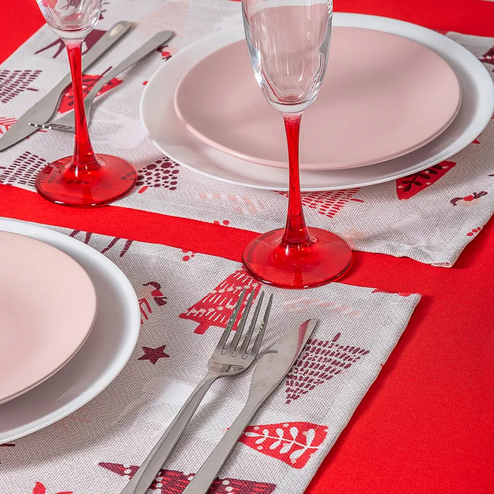 Салфетка сервировочная Скандинавия 40x30 см серо-красная Altali STLM-2009515 - Вид №9