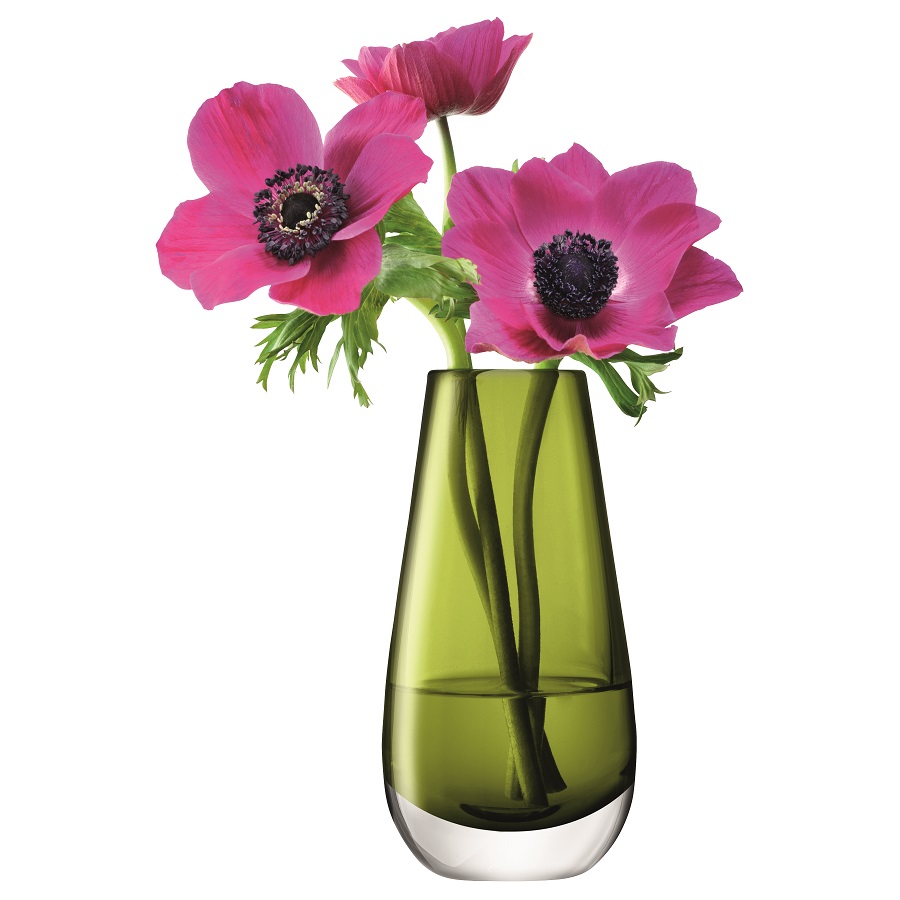 Ваза в форме бутона Flower Colour 14 см зелёная LSA International G73214414 - Вид №6