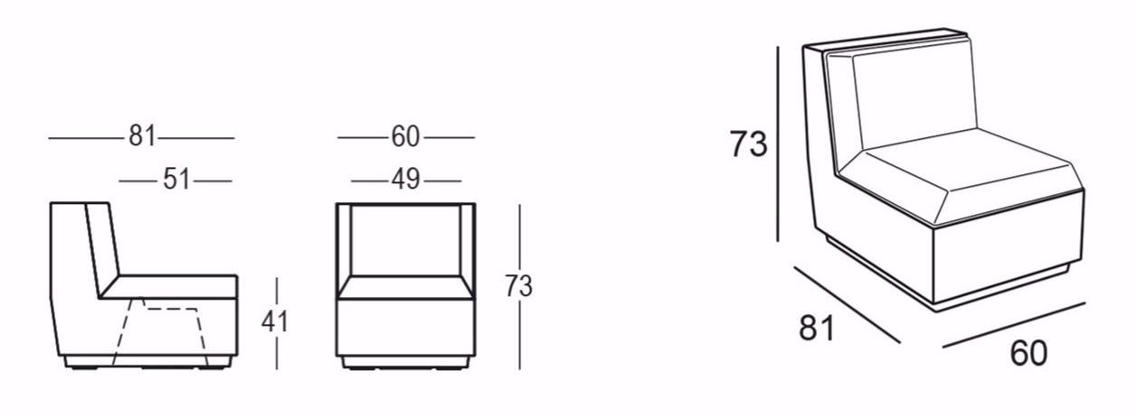 Plust Светящееся садовое кресло из полиэтилена Big cut sun-id-1346410 - Вид №3