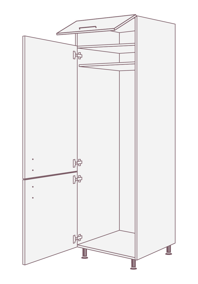 Кухонный шкаф пенал  EPSP2D SIDAK SIST2975-691