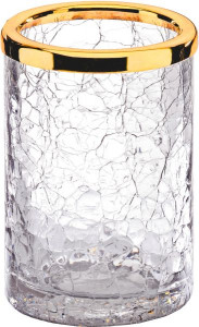 6601/GO-CRD Surya Crystal, стакан, цвет золото - эффект битого стекла