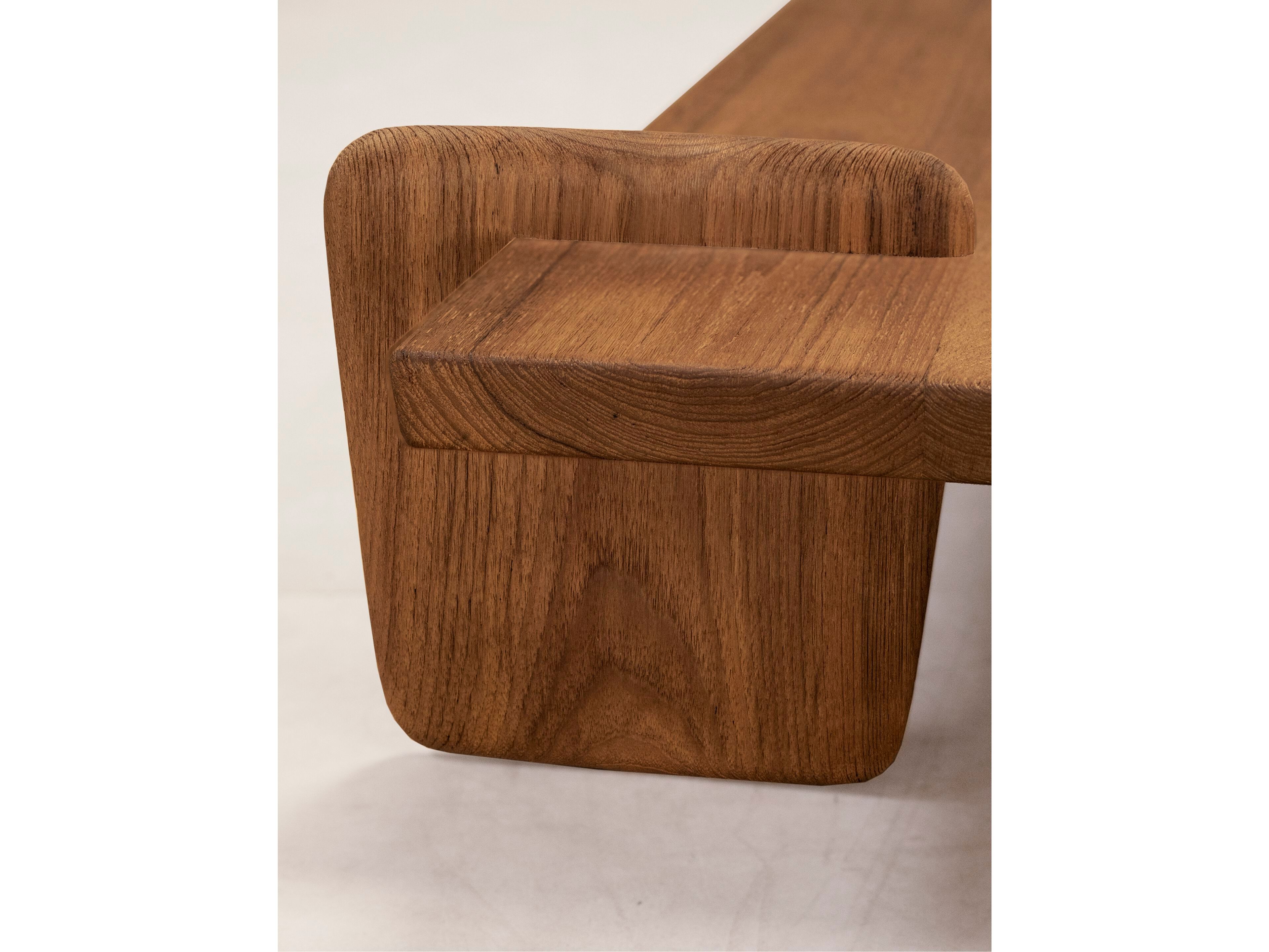 Прямоугольный журнальный столик из тикового дерева Phantom Hands X + L ARCH-00097112 - Вид №3