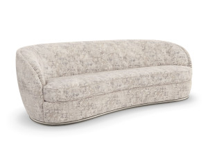 3-местный изогнутый тканевый диван