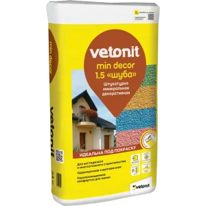 Минеральная декоративная штукатурка Vetonit Мин Декор фактура 1.5мм "шуба" 25кг
