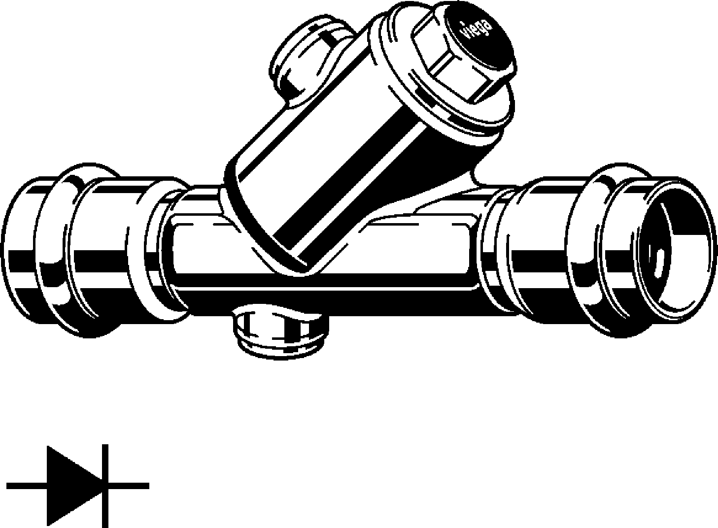 Viega Обратный клапан Easytop Inox 2339.4 (758035) 758 035 - Вид №1