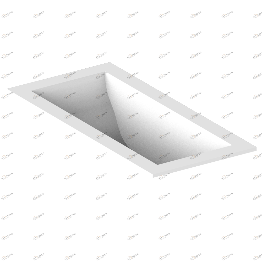 B10-B504 Встраиваемая ванна ASTRELLE 190 x 90 x 65 см, без донного клапана Thg-paris Встраиваемые ванны Матовый белый 