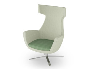 Тканевое кресло с подголовником