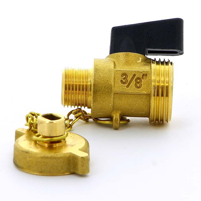 Кран Н со штуцером сливной флажок TIEMME 3/8" 2950024