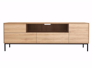 Дубовый шкаф для телевизора с ящиками