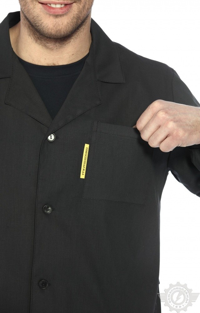 61708 Халат мужской темный  Одежда для обслуживающего персонала  размер 52-54/182-188 Спецодежда  - Вид №8