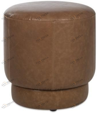 Jess Круглый кожаный пуф Tray sun-id-1408230