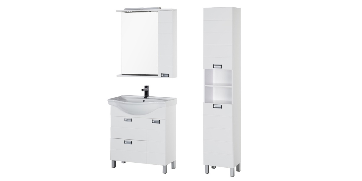Комплект мебели Aquanet Сити 80 белый 00173229 - Вид №2
