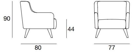 CTS SALOTTI Кресло из ткани с подлокотниками sun-id-1355968 - Вид №3