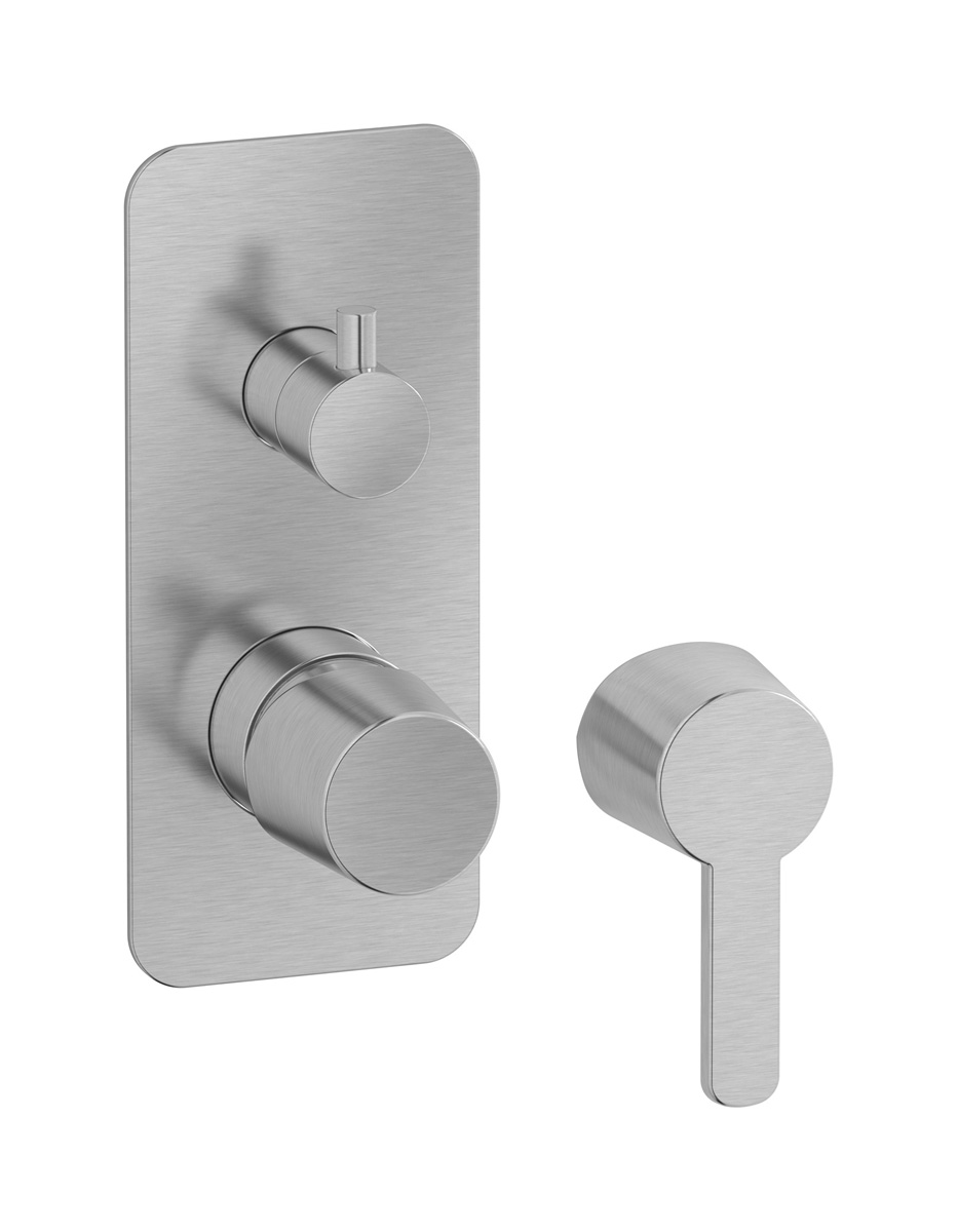 Внешние части встроенного в стену смесителя на 3 потребителя WE ARE IB aa323bo_23 Brushed Nickel TAAAC