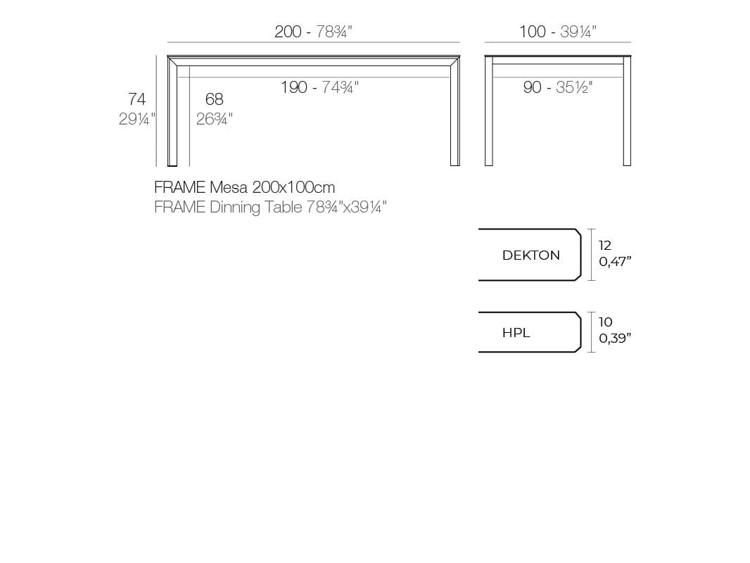Полиэтиленовый садовый стол Vondom рамка ARCH-00127028 - Вид №12