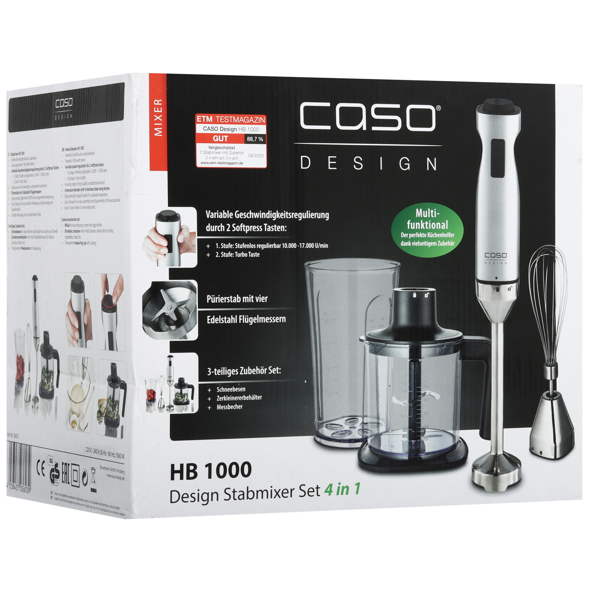 5354483 Блендер погружной CASO HB 1000 серебристый STDN-0018198 - Вид №8