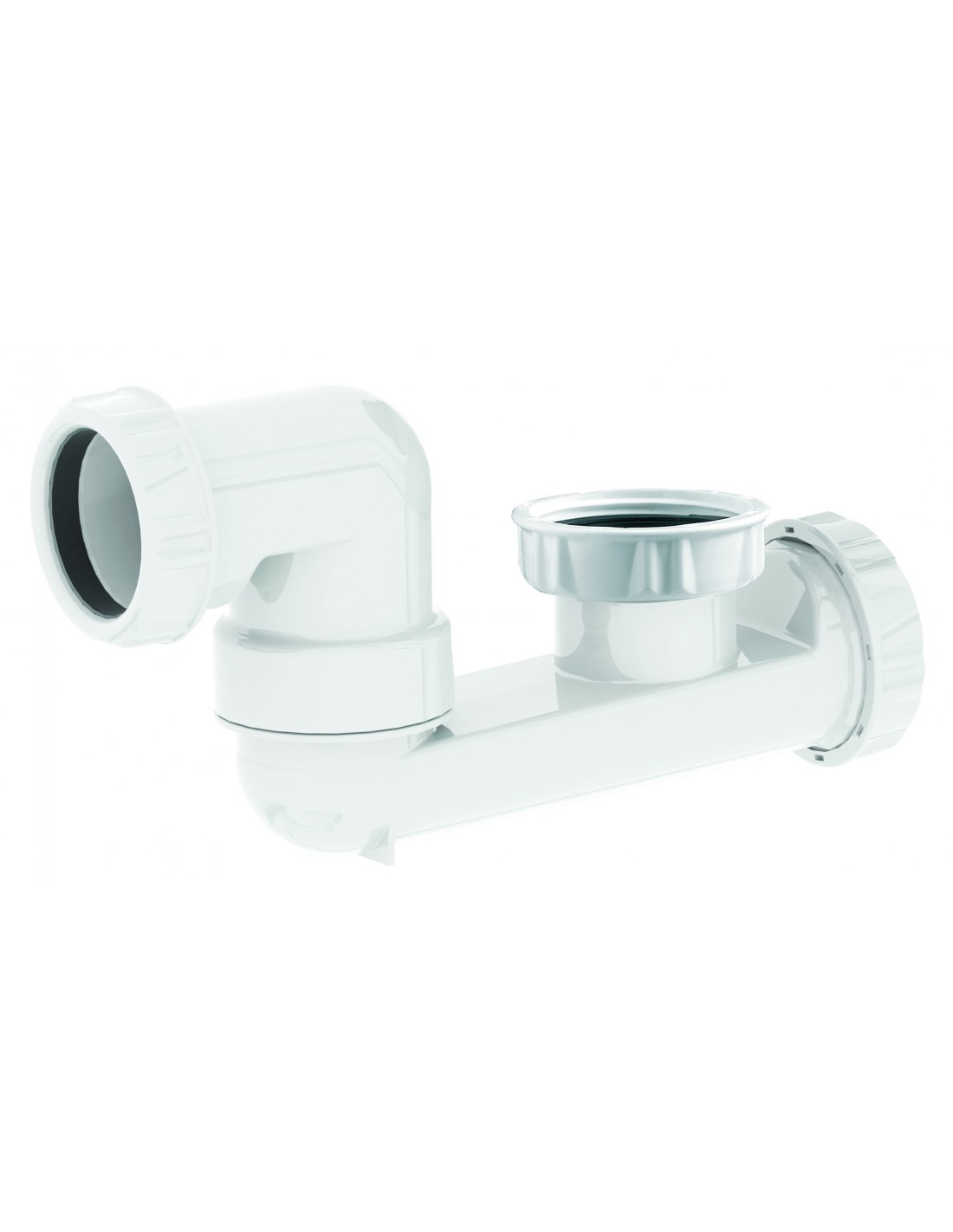 561200 001 00  Сифон поворотный для ванны, выход с коническим уплотнением Д. 40 мм, полипропилен Valentin Белый 