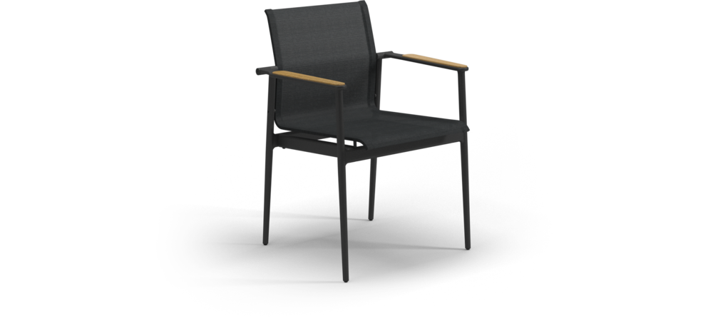 180 Stacking Dining Chair with Teak Arms  Gloster Обеденный стул 180 