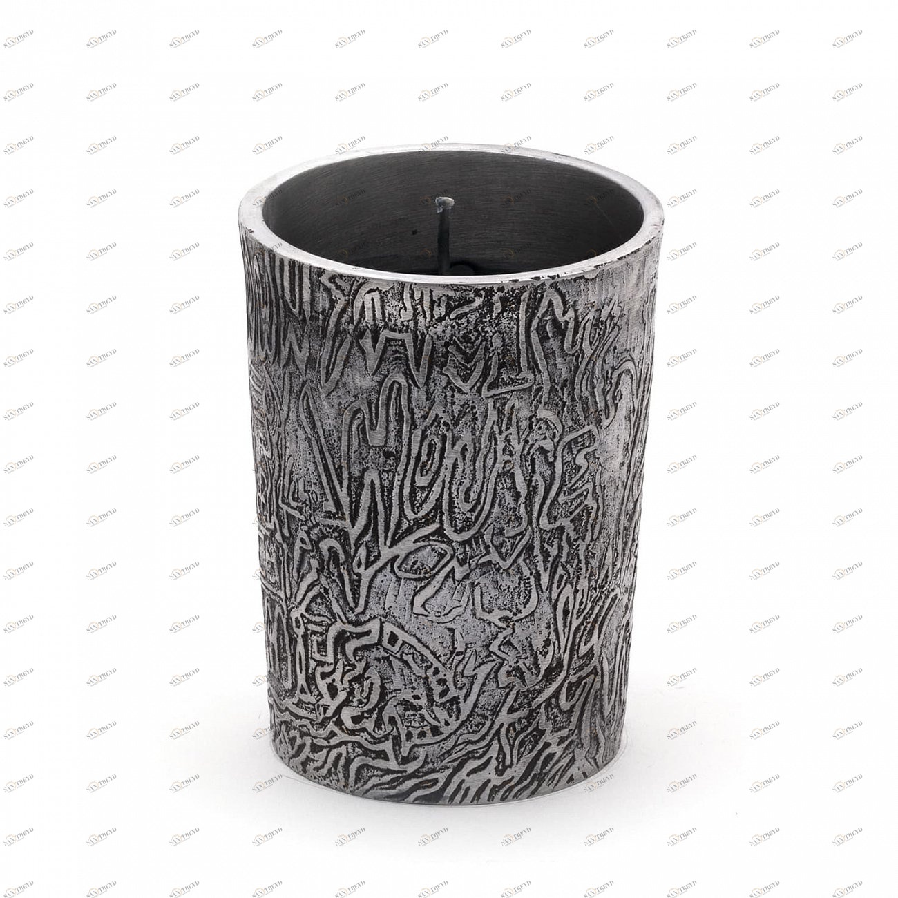 Свеча в алюминиевом подсвечнике 10,8х8 см черная Burning down the house SELETTI  00-3883350 Черный 