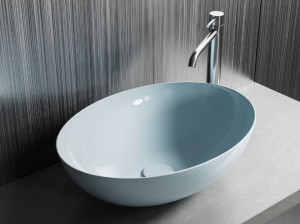 Керамическая столешница овальная раковина