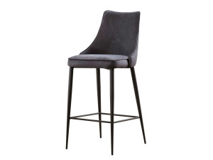 Высокий кожаный стул со спинкой