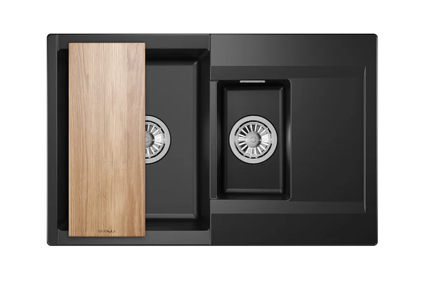 ES-7808, ТУРМАЛИН, кухонная мойка, кварц, ESTETICA GRANULA 7808-ST282 - Вид №3